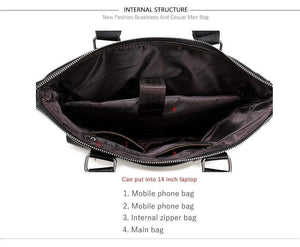 Planet Gates Men Casual Briefcase Business Shoulder Bag Leather Messenger Bags Computer Laptop Handbag Bag Men's Travel Bags