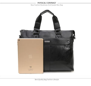 Planet Gates Men Casual Briefcase Business Shoulder Bag Leather Messenger Bags Computer Laptop Handbag Bag Men's Travel Bags