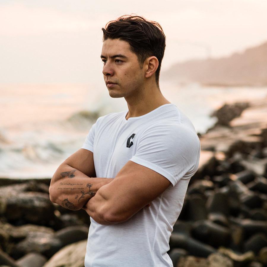 Men Casual Cotton Skinny T-shirt Gyms Fitness Bodybuilding Workout Short Sleeve Tee Shirt Tops Male Crossfit Clothing