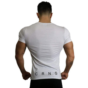 Men Casual Cotton Skinny T-shirt Gyms Fitness Bodybuilding Workout Short Sleeve Tee Shirt Tops Male Crossfit Clothing