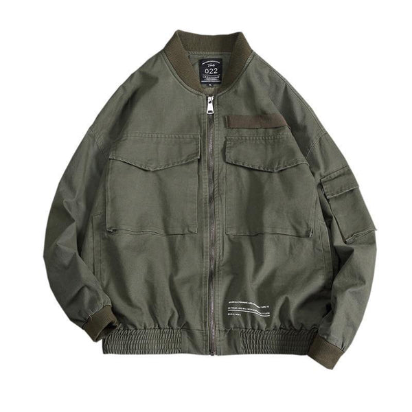 Planet Gates Men Casual Jacket Coat Men's Washed Pure Cotton Brand-Clothing Army green Bomber Jackets Male cargo Coats