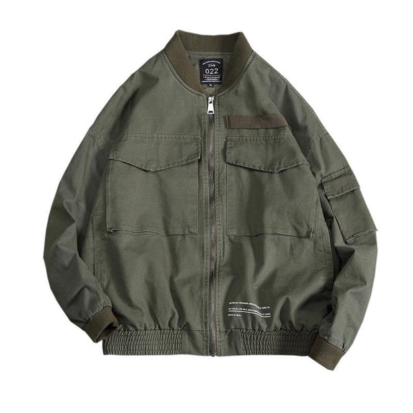 Planet Gates Men Casual Jacket Coat Men's Washed Pure Cotton Brand-Clothing Army green Bomber Jackets Male cargo Coats