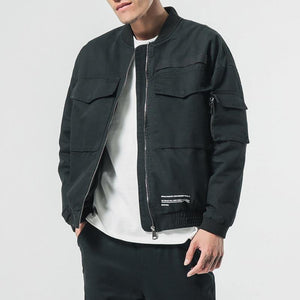 Planet Gates Men Casual Jacket Coat Men's Washed Pure Cotton Brand-Clothing Army green Bomber Jackets Male cargo Coats