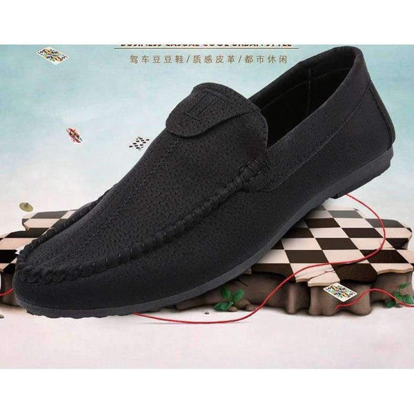 Planet Gates Men Casual Loafers  Pu Leather Black Solid Leather Driving Moccasins Boat Slip on Men Loafers Shoes Male Loafer Mocasines Hombre