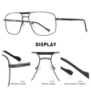 Planet Gates Men Classic Square Glasses Optics Frame Luxury Double Bridge Prescription Glasses Frames Optical Eyewear S2012
