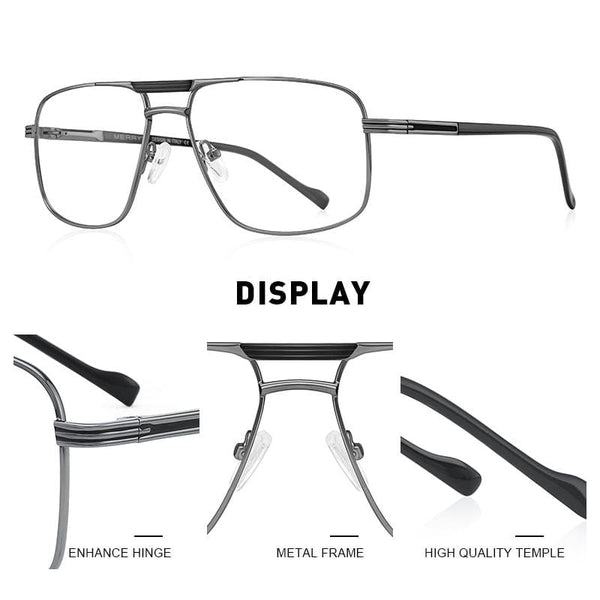 Planet Gates Men Classic Square Glasses Optics Frame Luxury Double Bridge Prescription Glasses Frames Optical Eyewear S2012