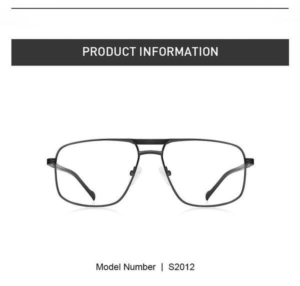 Planet Gates Men Classic Square Glasses Optics Frame Luxury Double Bridge Prescription Glasses Frames Optical Eyewear S2012