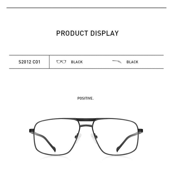 Planet Gates Men Classic Square Glasses Optics Frame Luxury Double Bridge Prescription Glasses Frames Optical Eyewear S2012