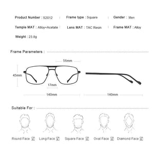 Planet Gates Men Classic Square Glasses Optics Frame Luxury Double Bridge Prescription Glasses Frames Optical Eyewear S2012