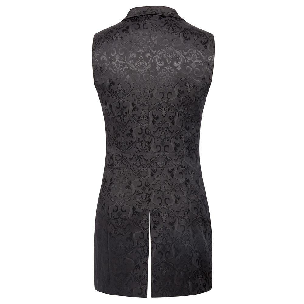 Planet Gates Men coats medieval Steampunk Gothic Sleeveless Lapel Collar Double-Breasted formal prom party Jacquard Coat