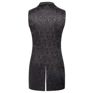 Planet Gates Men coats medieval Steampunk Gothic Sleeveless Lapel Collar Double-Breasted formal prom party Jacquard Coat