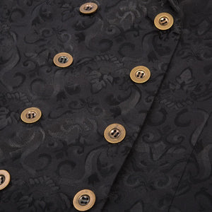 Planet Gates Men coats medieval Steampunk Gothic Sleeveless Lapel Collar Double-Breasted formal prom party Jacquard Coat