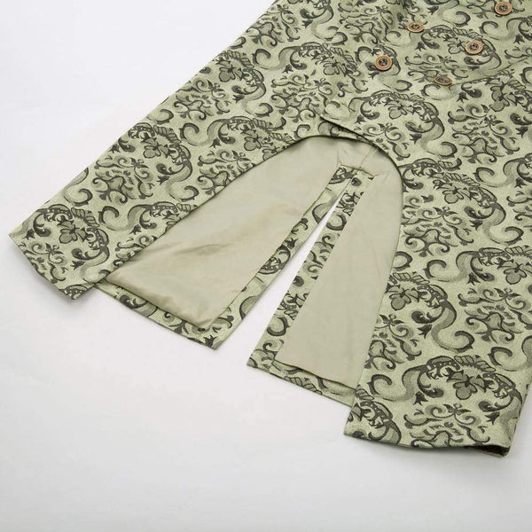 Planet Gates Men coats medieval Steampunk Gothic Sleeveless Lapel Collar Double-Breasted formal prom party Jacquard Coat