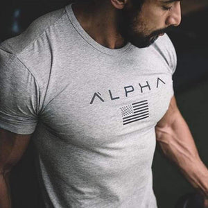 Men Cotton Brand T-shirt Casual Fashion Printed Black t shirt Gyms Fitness Bodybuilding Workout Tees Tops Male Summer Clothing