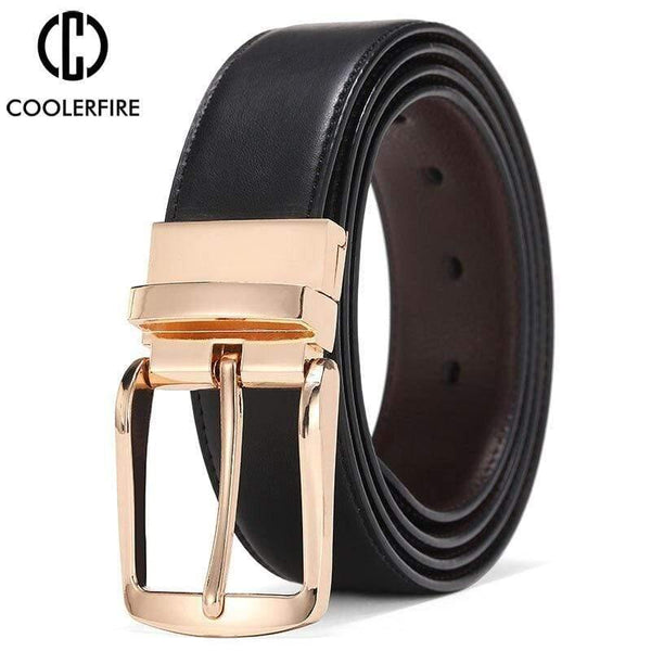 Men Dress Reversible Belts Casual High Quality Belt Genuine Leather Belt Male Vintage Luxury Black Brown