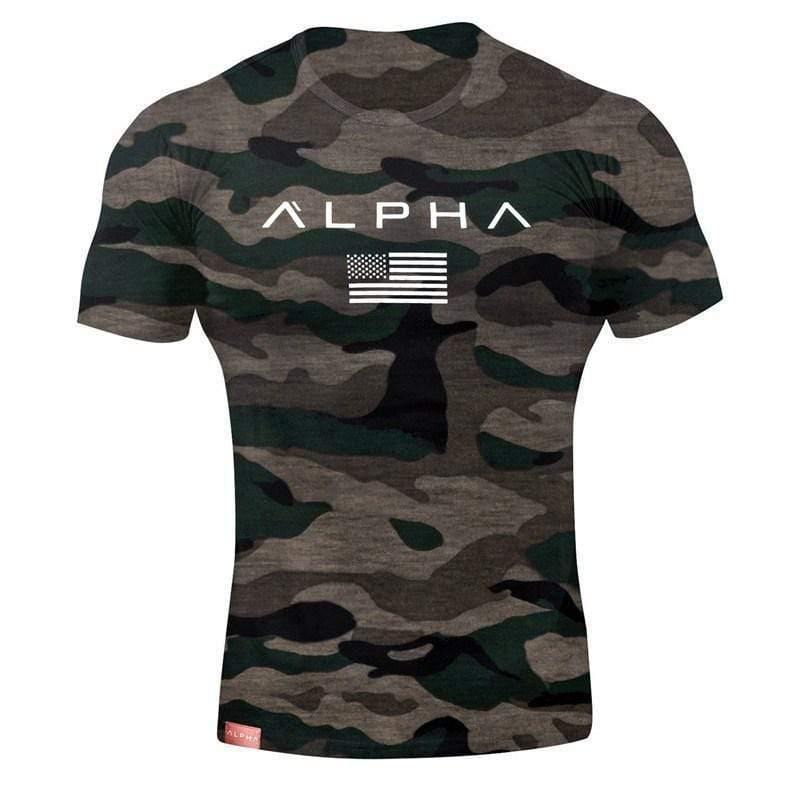 Men Fashion Casual Camouflage T Shirt Gyms Fitness Bodybuilding T-shirts Male Short Sleeves Tees Tops Summer Crossfit Clothing