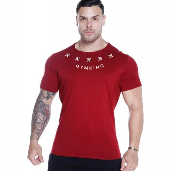 Men Fitness Bodybuilding T-shirt Short Sleeve Cotton T Shirt Muscle Man Casual Fashion Creativity Print Tee Tops Brand Clothing