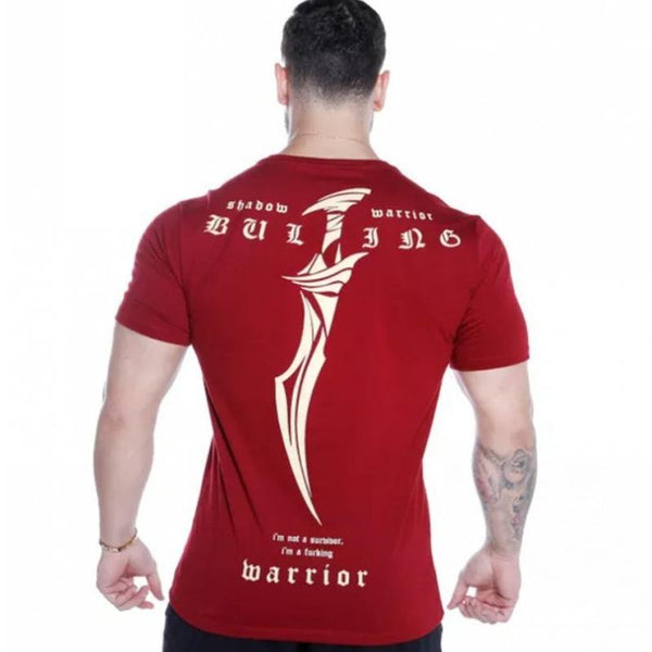 Men Fitness Bodybuilding T-shirt Short Sleeve Cotton T Shirt Muscle Man Casual Fashion Creativity Print Tee Tops Brand Clothing