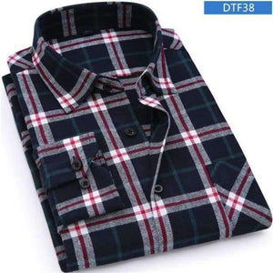 Planet Gates Men Flannel Plaid Shirt 100% Cotton 2017 Spring Autumn Casual Long Sleeve Shirt Soft Comfort Slim Fit Styles Brand Man Clothes