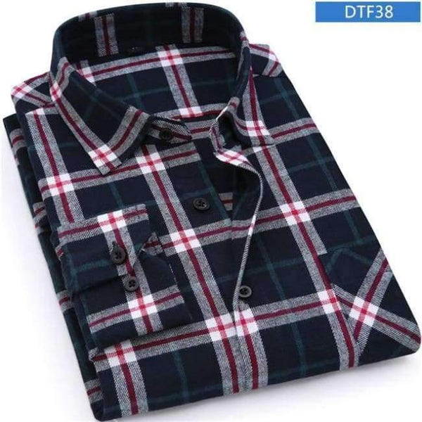 Planet Gates Men Flannel Plaid Shirt 100% Cotton 2017 Spring Autumn Casual Long Sleeve Shirt Soft Comfort Slim Fit Styles Brand Man Clothes