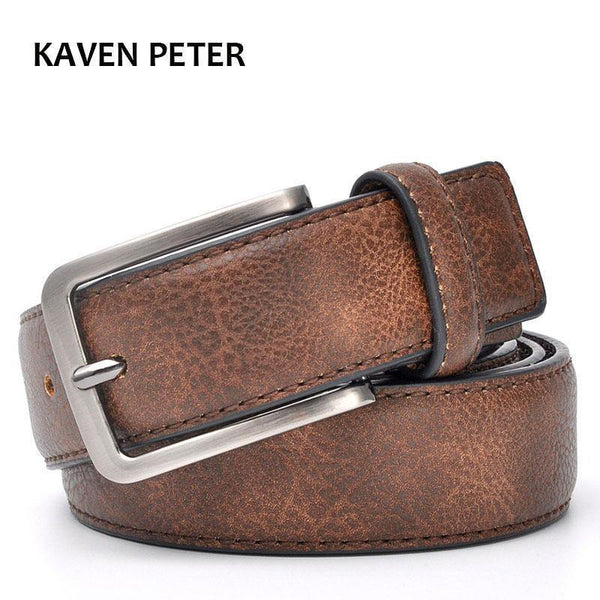 Planet Gates Men Gents Leather Belt Trouser Waistband Stylish Casual Belts Men With Black Grey Dark Brown And Brown Color