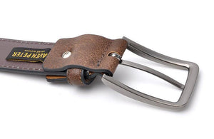 Planet Gates Men Gents Leather Belt Trouser Waistband Stylish Casual Belts Men With Black Grey Dark Brown And Brown Color