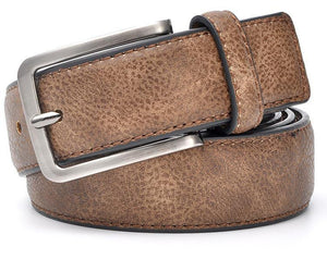 Planet Gates Men Gents Leather Belt Trouser Waistband Stylish Casual Belts Men With Black Grey Dark Brown And Brown Color