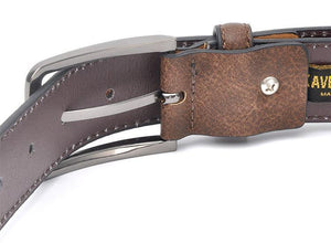 Planet Gates Men Gents Leather Belt Trouser Waistband Stylish Casual Belts Men With Black Grey Dark Brown And Brown Color