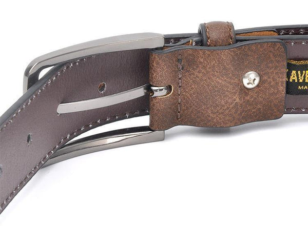 Planet Gates Men Gents Leather Belt Trouser Waistband Stylish Casual Belts Men With Black Grey Dark Brown And Brown Color