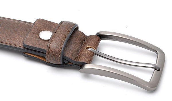 Planet Gates Men Gents Leather Belt Trouser Waistband Stylish Casual Belts Men With Black Grey Dark Brown And Brown Color