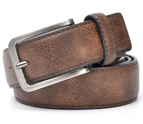 Planet Gates Men Gents Leather Belt Trouser Waistband Stylish Casual Belts Men With Black Grey Dark Brown And Brown Color