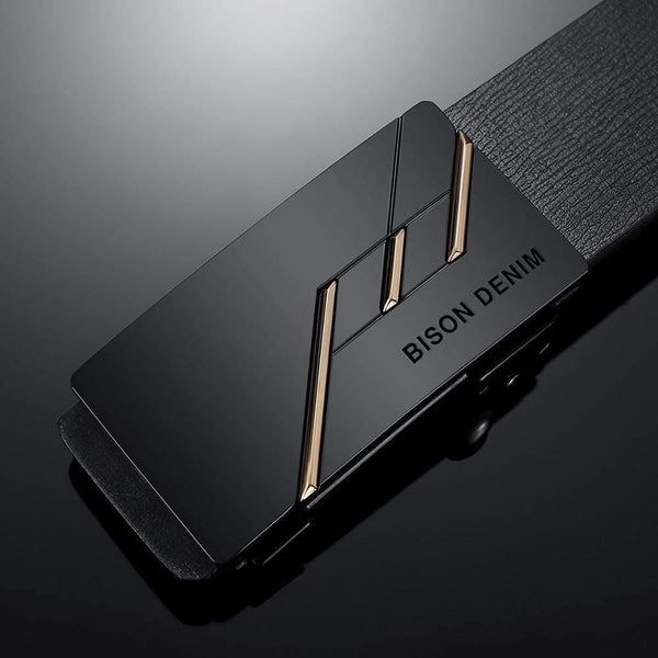 Men Genuine Leather Belt Automatic Alloy Buckle Belt Classic Fashion Luxury Cow Genuine Leather Belt For Men N71581