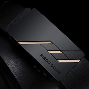 Men Genuine Leather Belt Automatic Alloy Buckle Belt Classic Fashion Luxury Cow Genuine Leather Belt For Men N71581