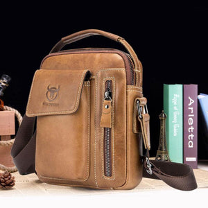 Planet Gates Men Genuine Leather Messenger Crossbody Bag Casual Fashion Male Sling Bag Business Handbag Shoulder Famous Brand