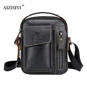 Planet Gates Men Genuine Leather Messenger Crossbody Bag Casual Fashion Male Sling Bag Business Handbag Shoulder Famous Brand