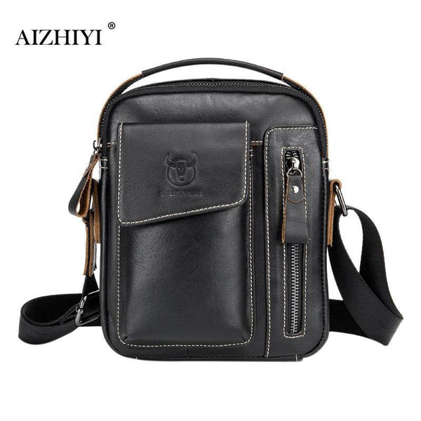 Planet Gates Men Genuine Leather Messenger Crossbody Bag Casual Fashion Male Sling Bag Business Handbag Shoulder Famous Brand