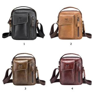 Planet Gates Men Genuine Leather Messenger Crossbody Bag Casual Fashion Male Sling Bag Business Handbag Shoulder Famous Brand