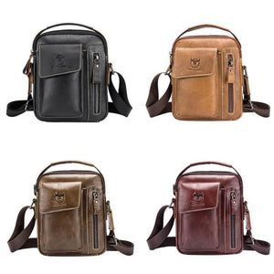 Planet Gates Men Genuine Leather Messenger Crossbody Bag Casual Fashion Male Sling Bag Business Handbag Shoulder Famous Brand