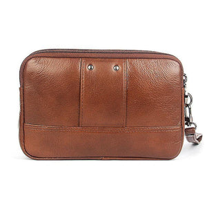 Planet Gates Men  Genuine Leather Waist Bag Clutch wallet Bag Purse Cell/Mobile Phone Case Bag Fashion Trend Fanny Wrist Hand Bags