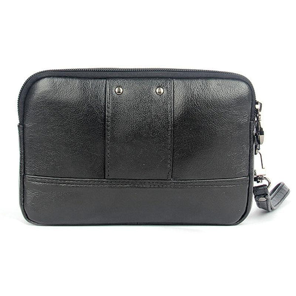Planet Gates Men  Genuine Leather Waist Bag Clutch wallet Bag Purse Cell/Mobile Phone Case Bag Fashion Trend Fanny Wrist Hand Bags