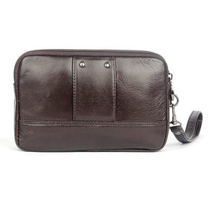 Planet Gates Men  Genuine Leather Waist Bag Clutch wallet Bag Purse Cell/Mobile Phone Case Bag Fashion Trend Fanny Wrist Hand Bags