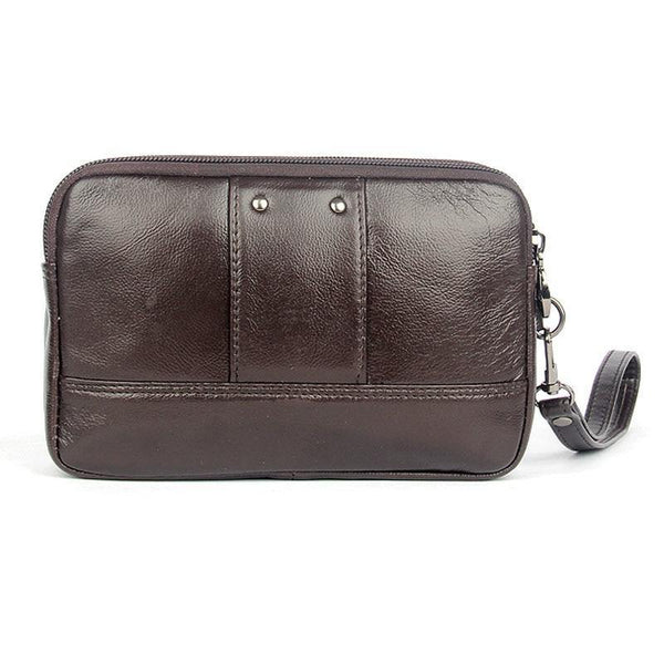 Planet Gates Men  Genuine Leather Waist Bag Clutch wallet Bag Purse Cell/Mobile Phone Case Bag Fashion Trend Fanny Wrist Hand Bags