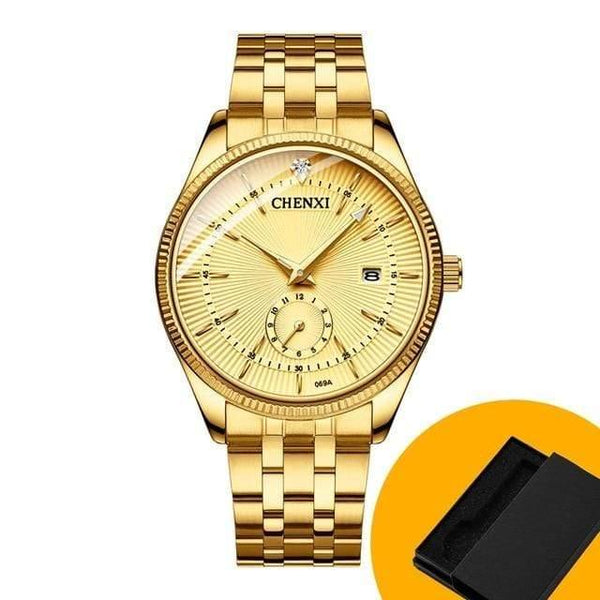Planet Gates Men Golden in Box Watch Men Watches Lady Top Brand Luxury Quartz Wristwatch For Lover's Fashion Dress Clock Relogio Masculino