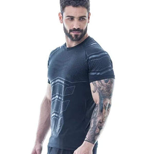 Men Gyms Fitness T-shirt Compression Skinny Bodybuilding T Shirt Muscle Худи Male Summer Casual Workout Tee Tops Brand Clothing