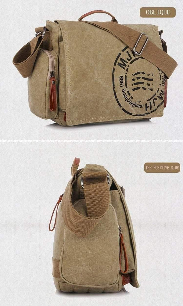 Planet Gates Men Handbag Cotton Canvas Bag Version of Casual Fashion Shoulder Bags Messenger Bag Men
