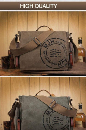 Planet Gates Men Handbag Cotton Canvas Bag Version of Casual Fashion Shoulder Bags Messenger Bag Men