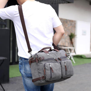 Planet Gates Men Handbags Canvas Shoulder Crossbody Messenger Bags Solid High Capacity Man Casual Travel Multifunction Back Pack Laptop 2018
