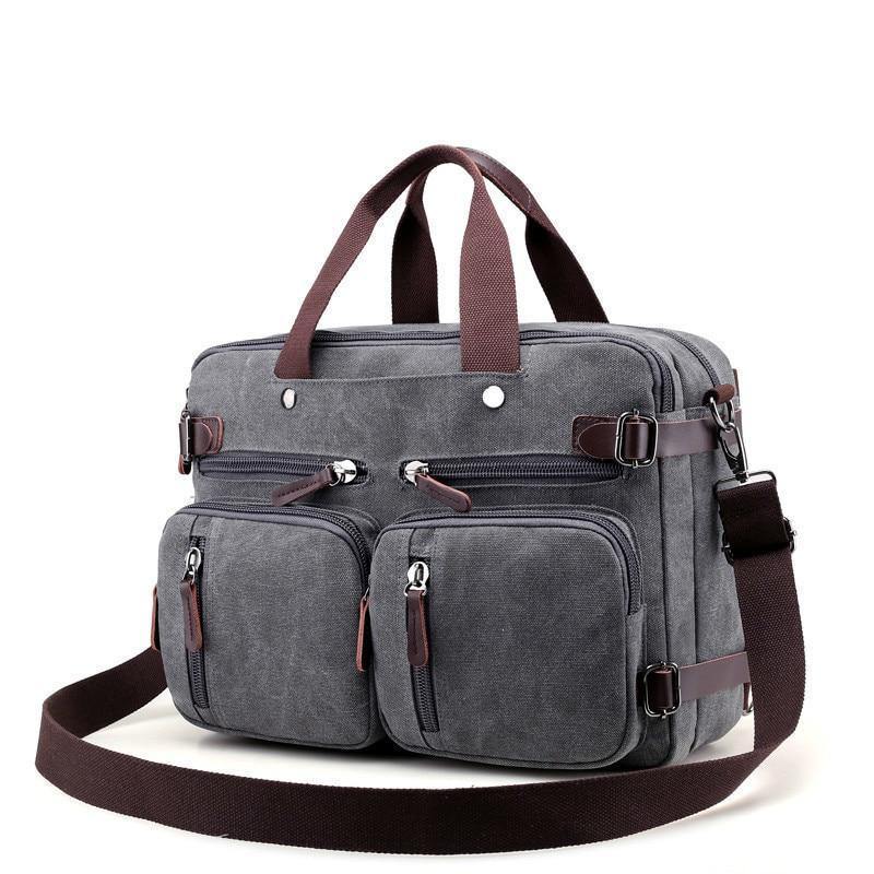 Planet Gates Men Handbags Canvas Shoulder Crossbody Messenger Bags Solid High Capacity Man Casual Travel Multifunction Back Pack Laptop 2018