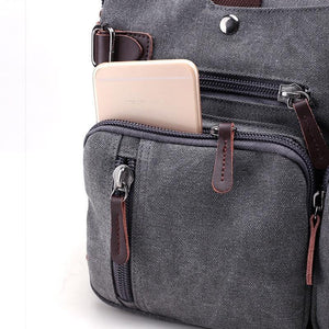 Planet Gates Men Handbags Canvas Shoulder Crossbody Messenger Bags Solid High Capacity Man Casual Travel Multifunction Back Pack Laptop 2018