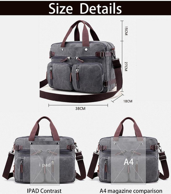 Planet Gates Men Handbags Canvas Shoulder Crossbody Messenger Bags Solid High Capacity Man Casual Travel Multifunction Back Pack Laptop 2018